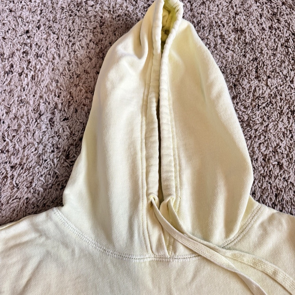 Peloton Cropped Hoodie Sweatshirt Size M Pastel Yellow Green‎ Athleisure - Picture 5 of 11